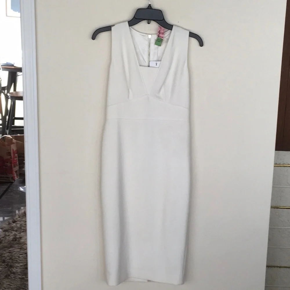 NWT Ted Baker Fitted White Dress - Picture 2 of 6
